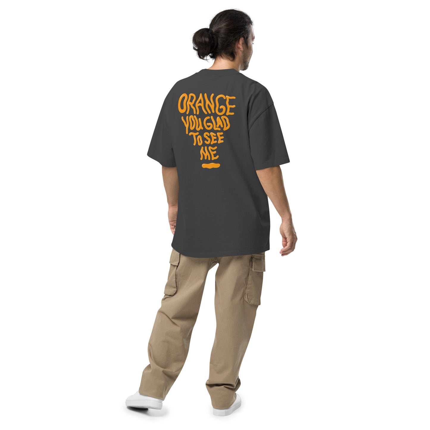 Orange Oversized faded t-shirt - Coleition