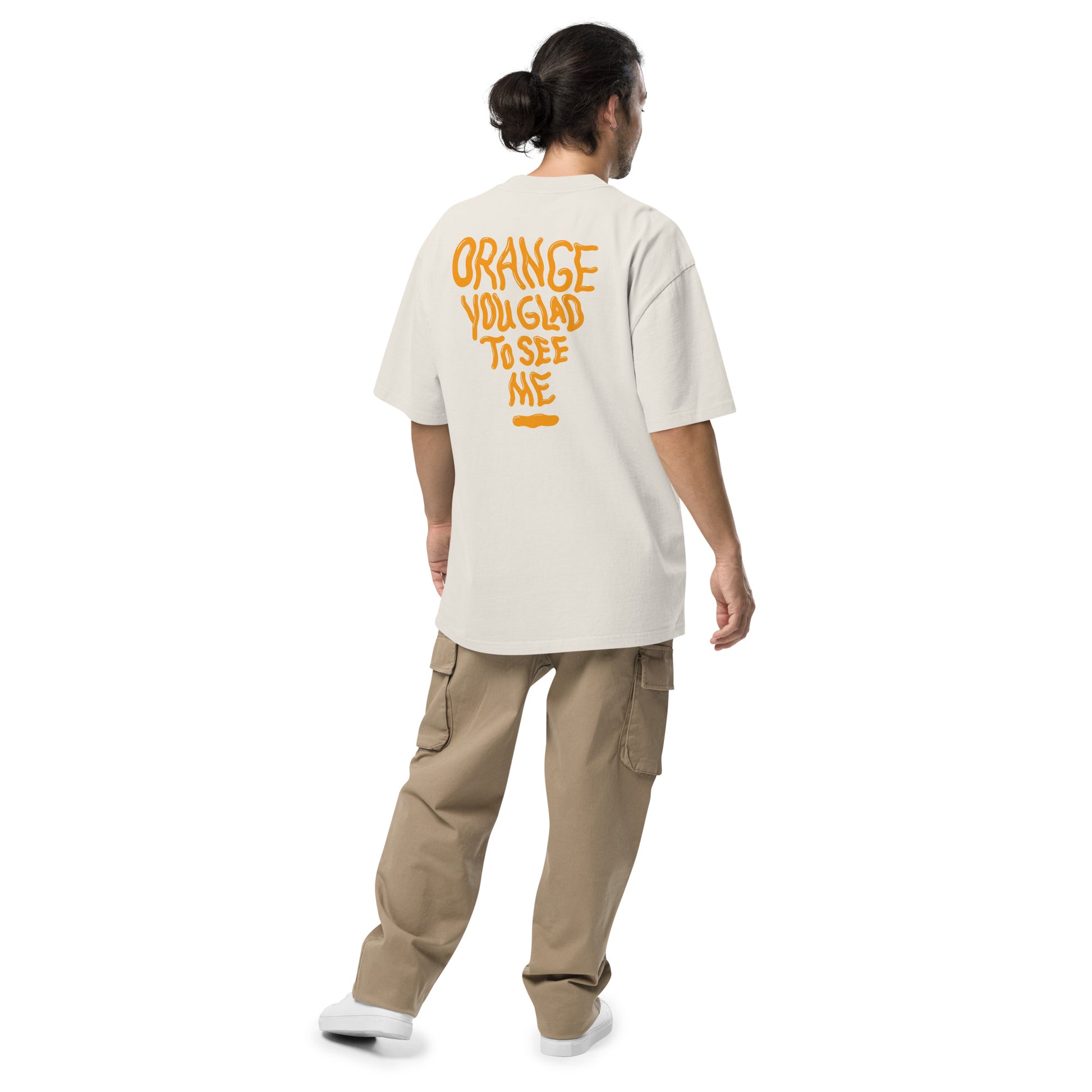 Orange Oversized faded t-shirt - Coleition